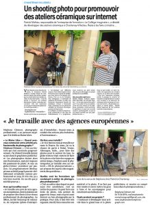 Stéphane Clément photographe professionnel, article journal ouest france le maine libre, aout 2021