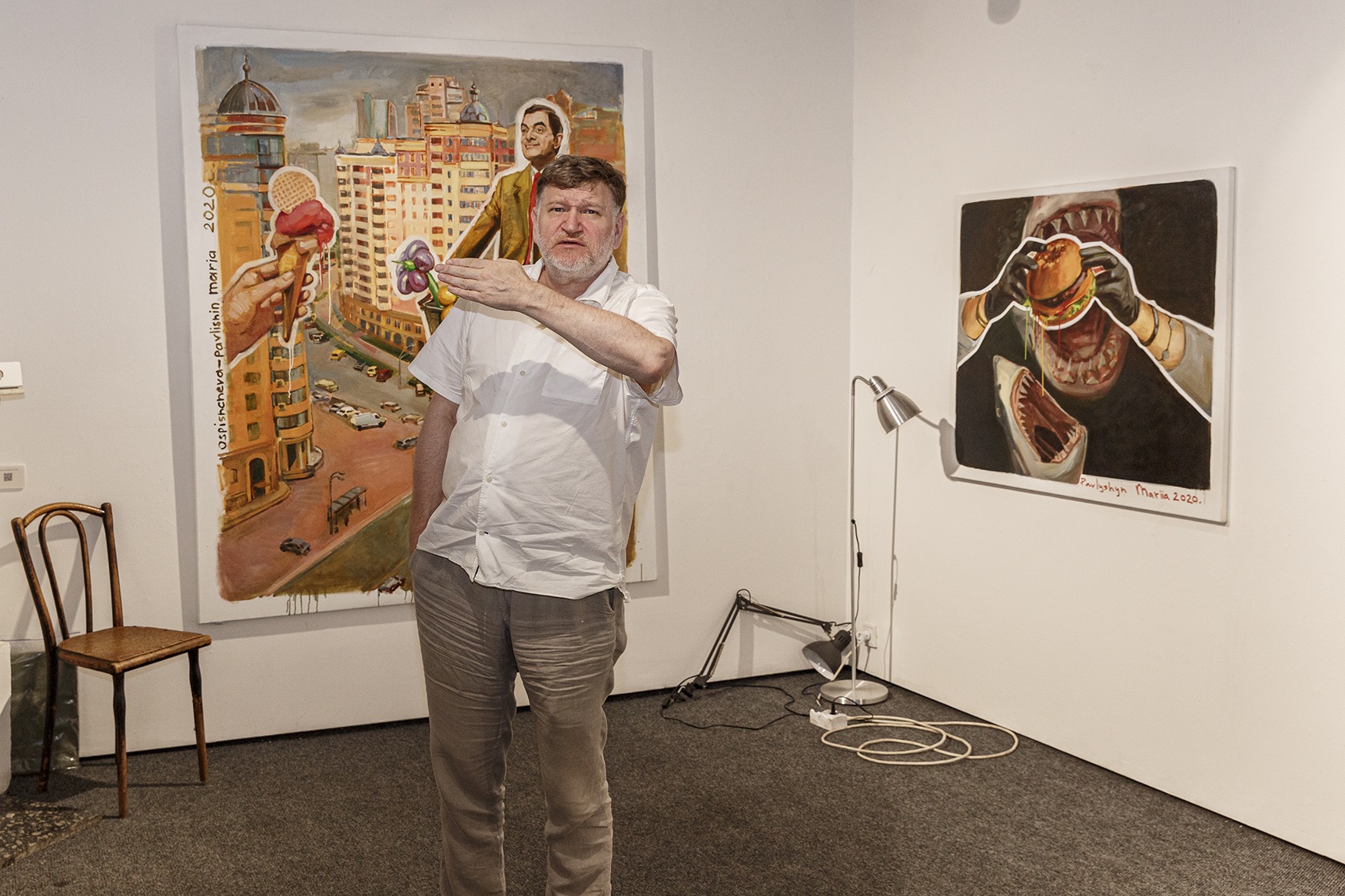 Evgen Karas, un célèbre collectionneur d'art ukrainien à Kyiv (Kiev) juillet 2022.