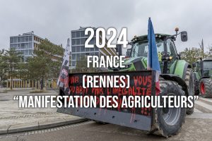 2024, France, Rennes : manifestation des agriculteurs