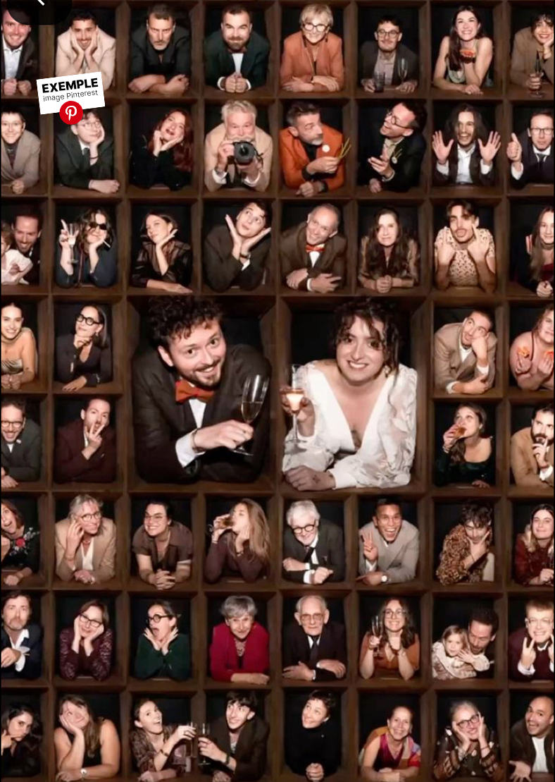 Animation photos durant le vin d'honneur pour un mariage : La boite à expression, par Stéphane Clément Rennes