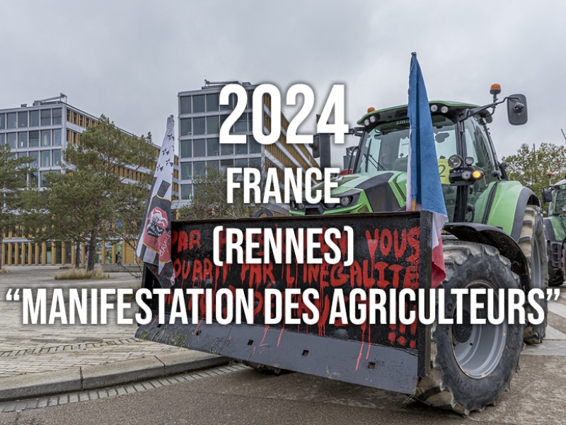 2024, France, Rennes : manifestation des agriculteurs